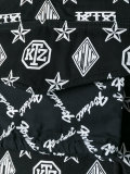 long printed hooded sweatshirt