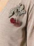 cherry brooch cardigan 