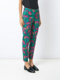 abstract print skinny trousers