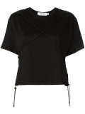 front crossed elastic T-shirt