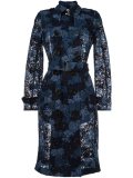 lace semi sheer trench coat