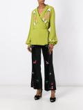 embroidered flared trousers