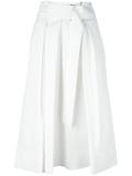 pleated midi skirt