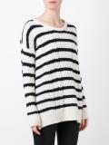 round neck striped jumper