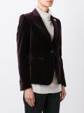 velvet effect fitted jacket