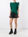 ruffle sleeve T-shirt