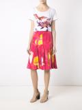 silk printed skirt