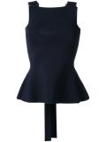 crepe bridle buckle top