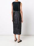 adire and lace fitted dress