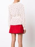 floral print wrap blouse