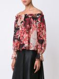 floral print off shoulder blouse