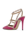 Valentino Garavani Rockstud裹踝条带高跟鞋
