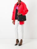 logo embossed shoulder bag
