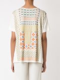 print embroidered blouse
