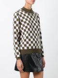checked sweater