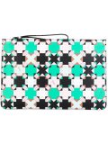 geometric print clutch