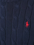 logo cable-knit sweater