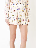 pansy-print shorts