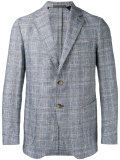 checked slim-fit blazer