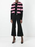 fluffy striped jacket