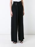 belted waist palazzo pants