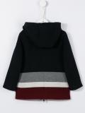 colour block duffle coat