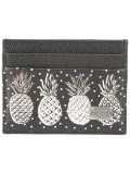 pineapple print card holder