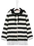 striped knit hoodie
