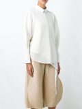 pleated sheer blouse