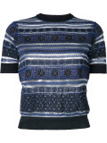 sheer detail knitted T-shirt