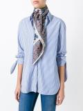 castle and flower print scarf