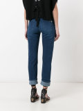 light-wash cropped jeans