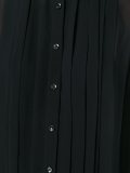 pleated panel sheer shirt