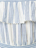 off shoulder striped dress 