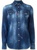 distressed denim shirt