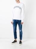 vintage effect logo sweatshirt