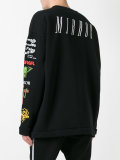 printed sleeve sweatshirt