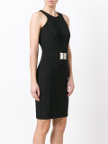 belted sleeveless dress  