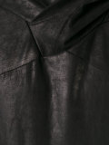 sleeveless leather hoodie