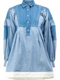 patchwork denim dress