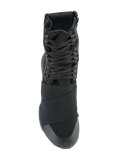 Lace-up panel rubber boots