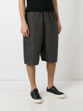 metallic slouch shorts