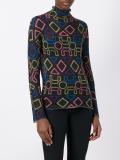 patterned high neck jumper 