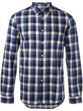 button-down checked shirt