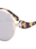 tortoiseshell round sunglasses