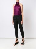 halterneck sleeveless blouse