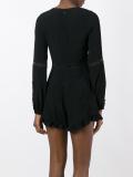 V-neck ruffled playsuit