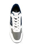 patched lace-up trainers