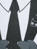 tuxedo print T-shirt