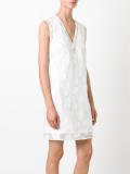 sheer detailing shift dress